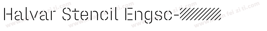 Halvar Stencil Engsc字体转换